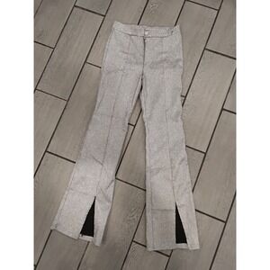 WEISSMAN Silver Sparkle Flare‎ Pants Women's Size LA Disco Glam